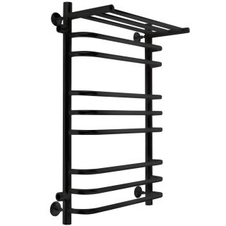 Полотенцесушитель водяной Indigo Brace LBCW80-50PBRL-б/п-60 с полкой 80x50 см чёрный муар